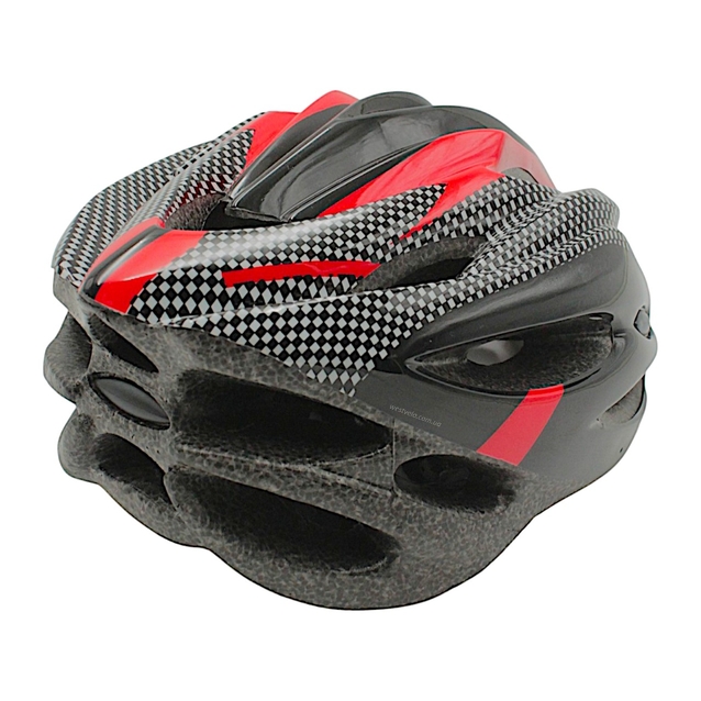 Вело шолом "TK Sport" 073 (56 см) з мигалкою, чорно-червоний фото westvelo.com