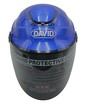 Мото шолом, відкритий "DAVID" S307, синій глянцевий тоноване скло, регулятор розміру з білим катафотом (ABS) фото westvelo.com