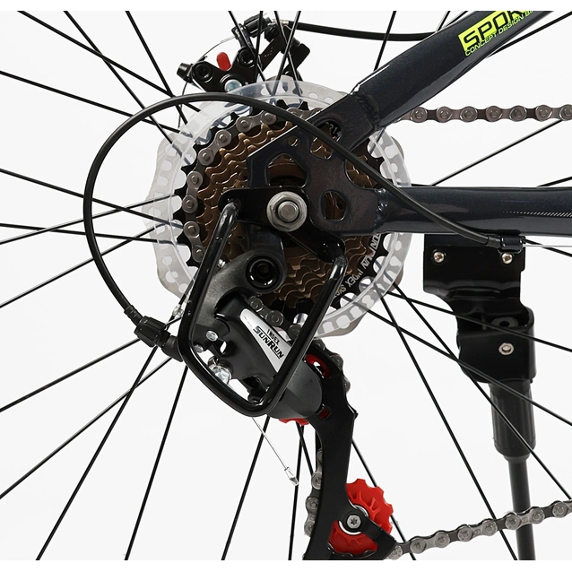 Велосипед 26 ST Corso «PHANTOM» PH-26588 сталь 13", (к-т SunRun) графітово-жовтий фото westvelo.com