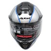Мото шолом, трансформер (XL) AXK (900) чорно-сіро-синій глянцевий, вмонтовані окуляри (прозорий візор) фото westvelo.com