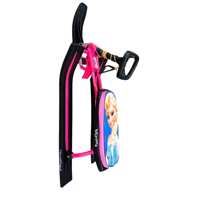 Санки з кермом (снігокат В04) ЄЛЬЗА, рожевий фото westvelo.com