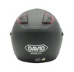 Мото шолом, відкритий (XL) "DAVID" D018, чорний матовий з червоними вставками фото westvelo.com