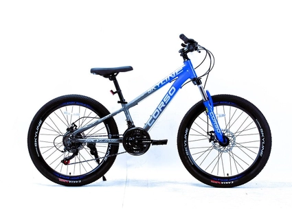 Велосипед 24 AL Corso «SKYLINE» SN-24559 алюміній 11", (к-т SHIMANO) сіро-синій