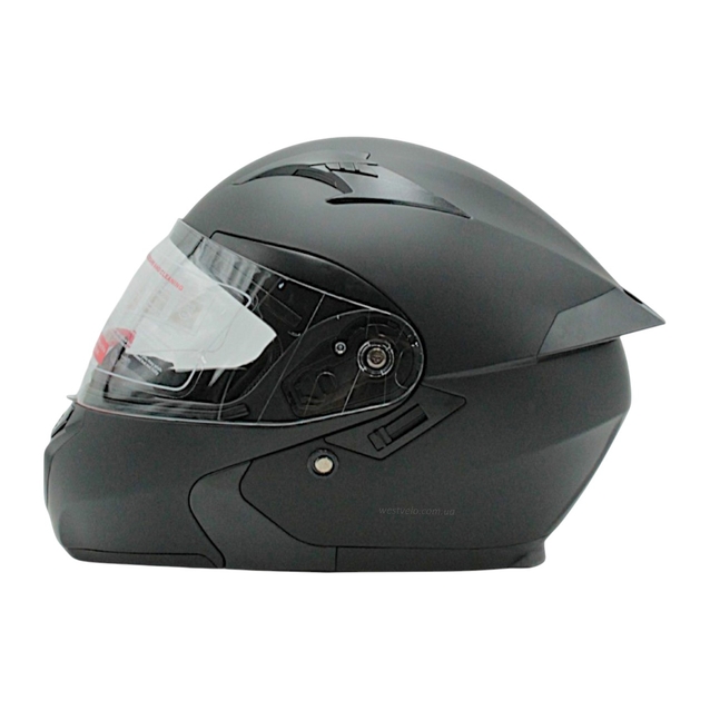 Мото шолом, трансформер (S 55-56) "518" чорний матовий, вмонтовані окуляри фото westvelo.com
