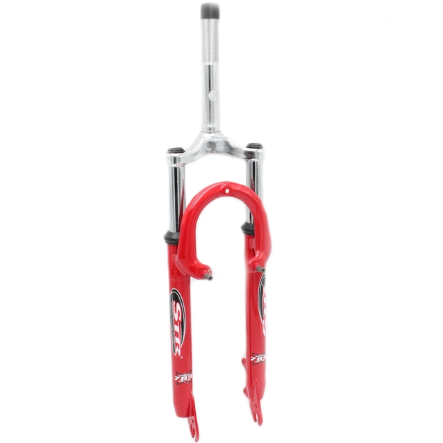 Вилка 26 аморт. різьб. STR №785 V-brake + disk шток L-180mm р.з L-85mm червона фото westvelo.com