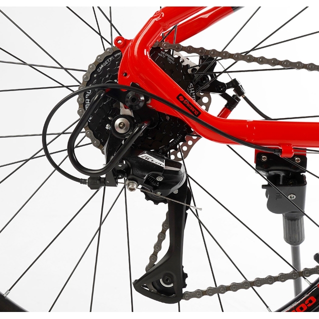 Велосипед 27.5 AL Corso «X-POWER» PW-49580 алюміній 15", (к-т SHIMANO) чорно-червоний фото westvelo.com