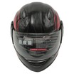Мото шолом, закритий (ХХS 45/46) F2 801 чорно-червоний, глянець фото westvelo.com