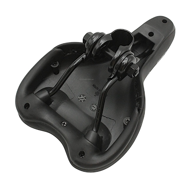 Сідло дитяче №327 чорне з білими квадратами (210х140) фото westvelo.com