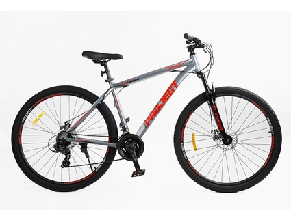 Велосипед 29 AL Corso «PROJECT» T-29817 алюміній 19", (к-т Saiguan) срібно-червоний