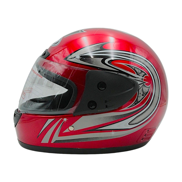 Мото шолом, закритий (L) AWN Helmet "109" червоний глянцевий фото westvelo.com
