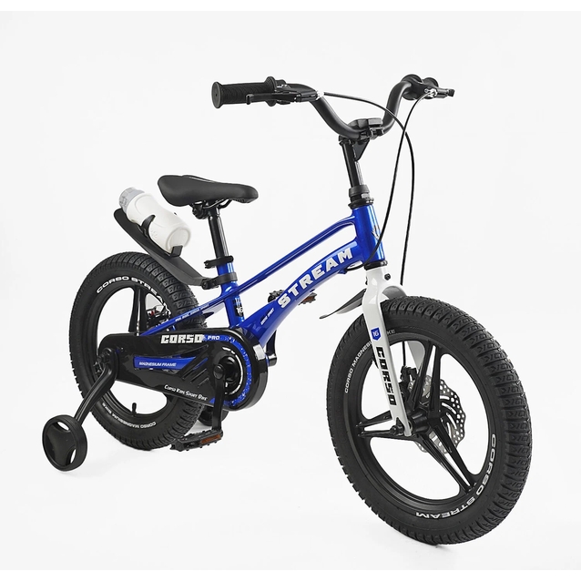Дитячий велосипед 16 MG Corso «STREAM» SM-62190, магнієва рама, синій фото westvelo.com