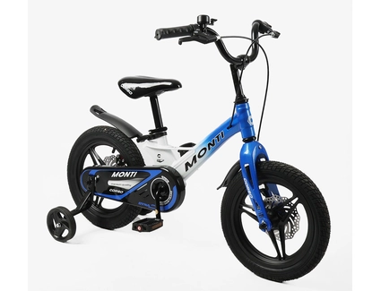 Дитячий велосипед 14 MG Corso «MONTI» MT-14920, магнієва рама, біло-синій
