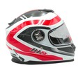 Мото шолом, закритий (S 55-56) BLD-М65 інтеграл, білий глянець з червоно-чорним малюнком фото westvelo.com