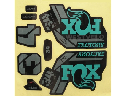 Наклейки на вилку. FOX FACTORY "прінт 21"