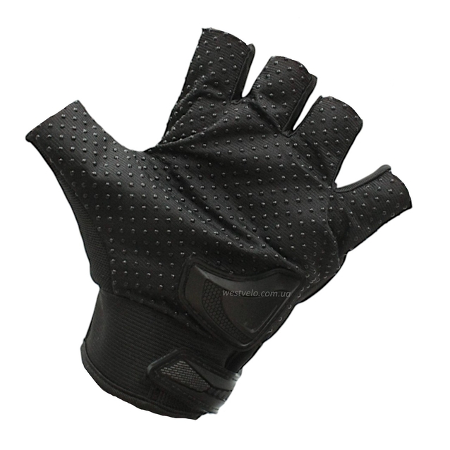 Рукавиці (тактичні) Anlaer, чорно-червоні (з відкритими пальцями) фото westvelo.com