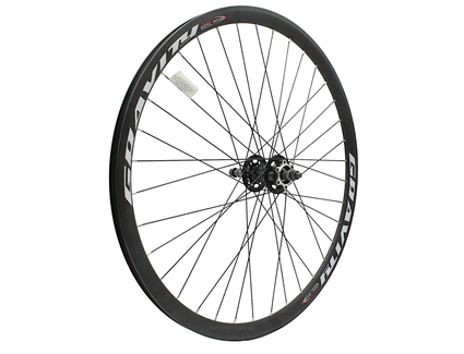 Колесо 27,5 зад, обід 2-ний чорний диск, втулка ST. SHUNFENG, диск 6 болтів, чорна спиця