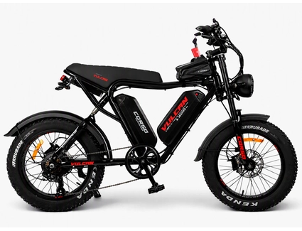 Електрофетбайк 20 ST Corso «VULCAN» L-70740 сталь, двигун 1200W, акумулятор 2х48V 18Ah літієвий, (к-т SHIMANO) чорний