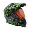 Шолом, закритий крос/ендуро (L) АТV Forsage Rider 034 чорно-салатовий глянцевий з відкидними окулярами фото westvelo.com
