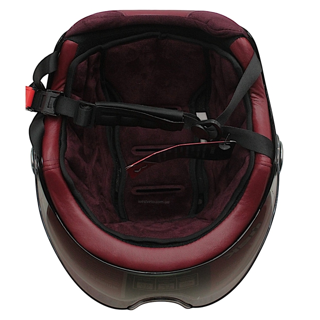 Мото шолом, відкритий (L) "IBK" 033, чорно-зелений фото westvelo.com