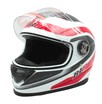 Мото шолом, закритий (M 57-58) BLD-М65 інтеграл, білий глянець з червоно-чорним малюнком фото westvelo.com