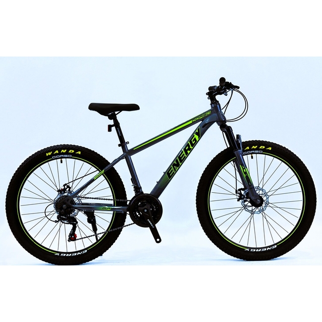 Велосипед 26 ST Corso «ENERGY» EN-26182 сталь 15", (к-т SHIMANO) графітово-салатовий фото westvelo.com