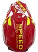 Шолом, закритий крос/ендуро (L) АТV Forsage Rider  033 червоний глянець з дашком + окуляри