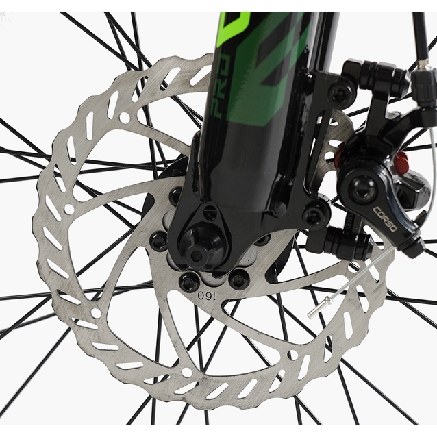 Велосипед 29 AL Corso «KORD» KR-40682 алюміній 19", (к-т SHIMANO) зелено-салатовий