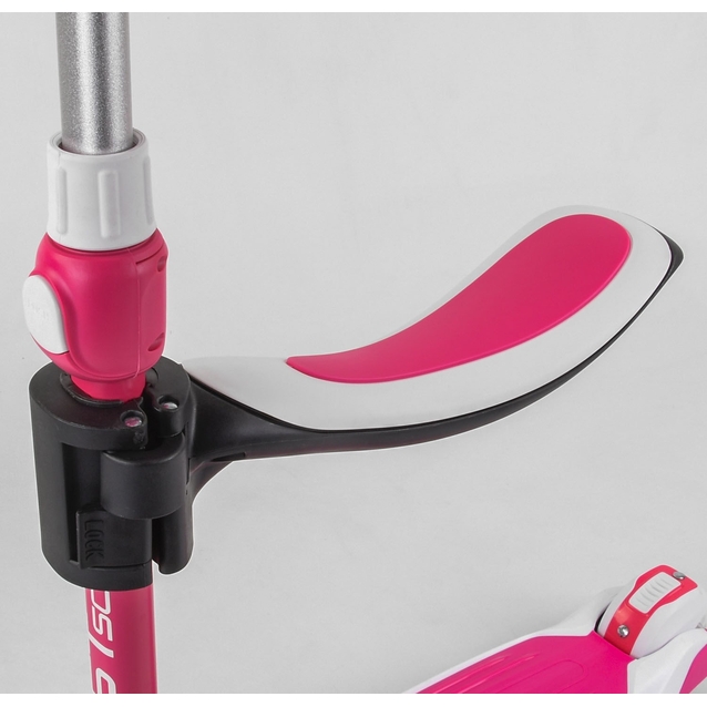 Самокат 2в1 Best Scooter JS-41008/63204 колеса PU 120х80mm зі світлом, сидіння, алюмінієве кермо, рожевий фото westvelo.com