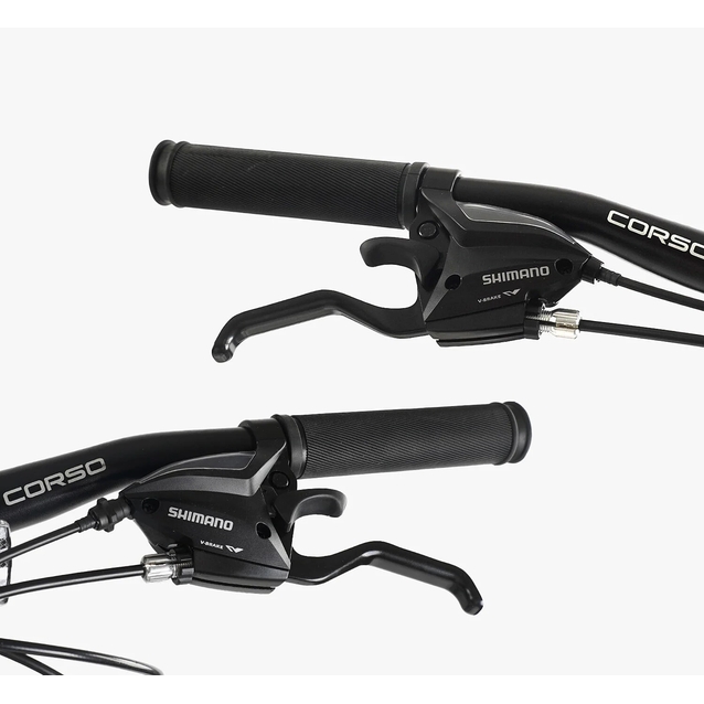 Велосипед 27.5 AL Corso «KORD» KD-06134 алюміній 15.5", (к-т SHIMANO) чорно-графітовий фото westvelo.com