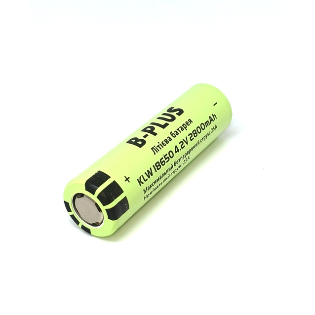 Акумулятор KLW18650 3.7V 2800mAh Li-ion B-PLUS із захистом від перезарядки фото westvelo.com