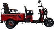 Трицикл вантажний Corso «HARDY» HR-640050, двигун 1200W, акумулятор 60V/38Ah графеновий, червоний 4 МІСЦЯ + 1 ящик. акум, колеса 12" фото westvelo.com