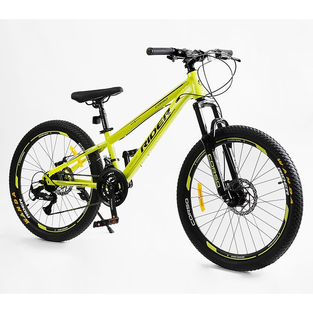 Велосипед 24 ST Corso «RIDER» RD-24880 сталь 11", (к-т LTWOO-A2) жовтий фото westvelo.com