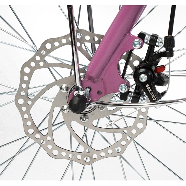 Міський велосипед 26 ST Corso «POLARIS» PS-91606 сталь 16,5", (к-т SHIMANO) рожевий (+к/к/б) фото westvelo.com