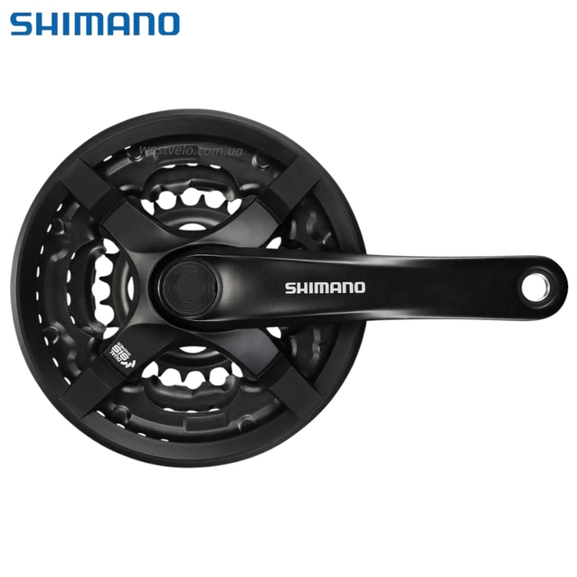 Система шатунів мтв мала SHIMANO FC-TY501 AL.(24/34/42Т) L-170мм. фото westvelo.com