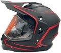 Шолом, закритий крос/ендуро (L) АТV Forsage Rider 035 чорно-червоний матовий з дашком вмонтовані окуляри