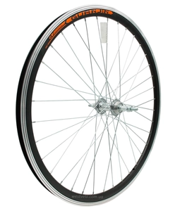 Колесо 26 зад, обід 2-ний чорний, втулка ST. на віночках, диск різьба (Guan Gin)