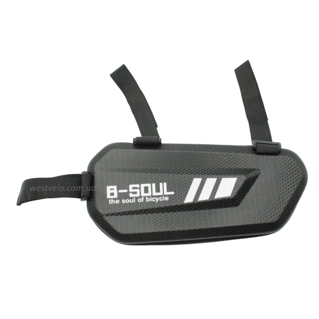 Сумка на раму B-SOUL, пластиковий корпус, чорна фото westvelo.com