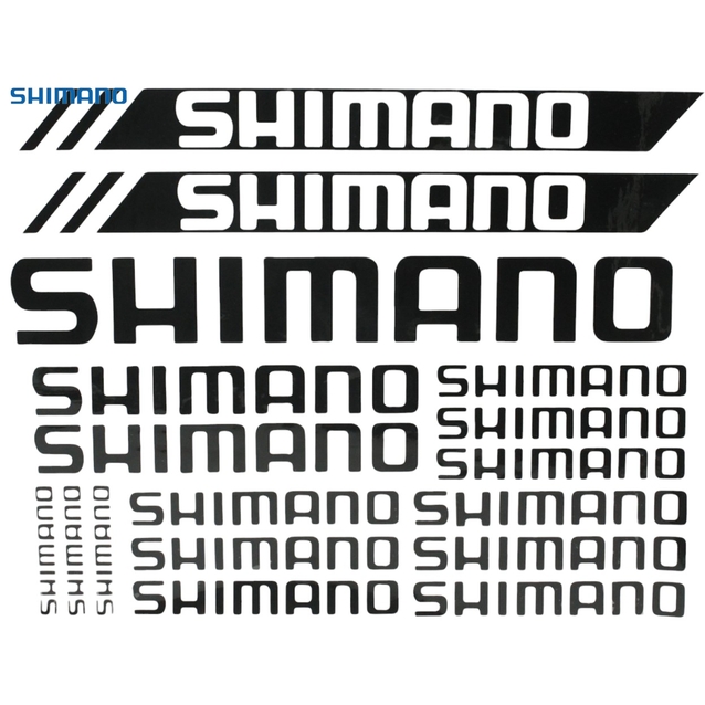 Наклейки SHIMANO білий фон, чорні