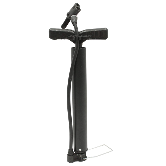 Насос вело металевий 2-ний наконечник (AV/FV) чорний (під ромашку) фото westvelo.com
