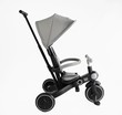 Дитячий велосипед-трансформер 3-х колісний з батьківською ручкою, з дашком, колеса - EVA (піна) Best Trike BS-12-411 сірий, складний 4в1, колеса переднє 10``, задні 8` фото westvelo.com