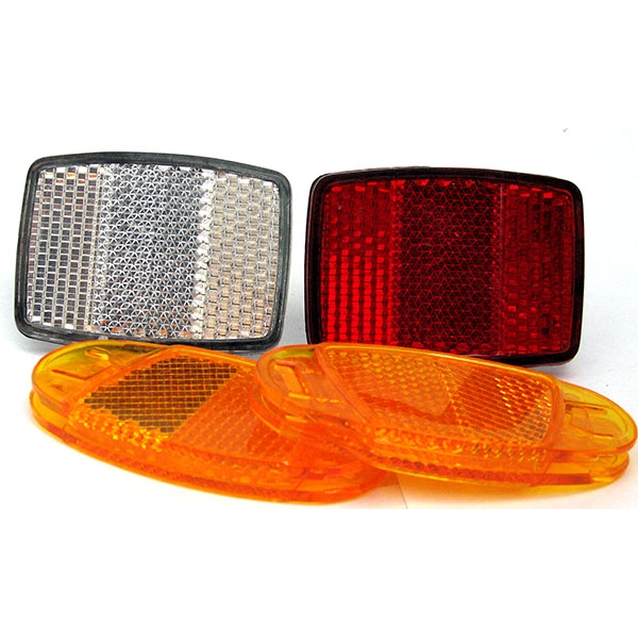 Набір катафотів 4 шт з кріпленням (овальні) фото westvelo.com