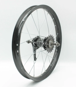 Колесо 16 зад обід чорний, втулка Falcon (чорна) + к-т