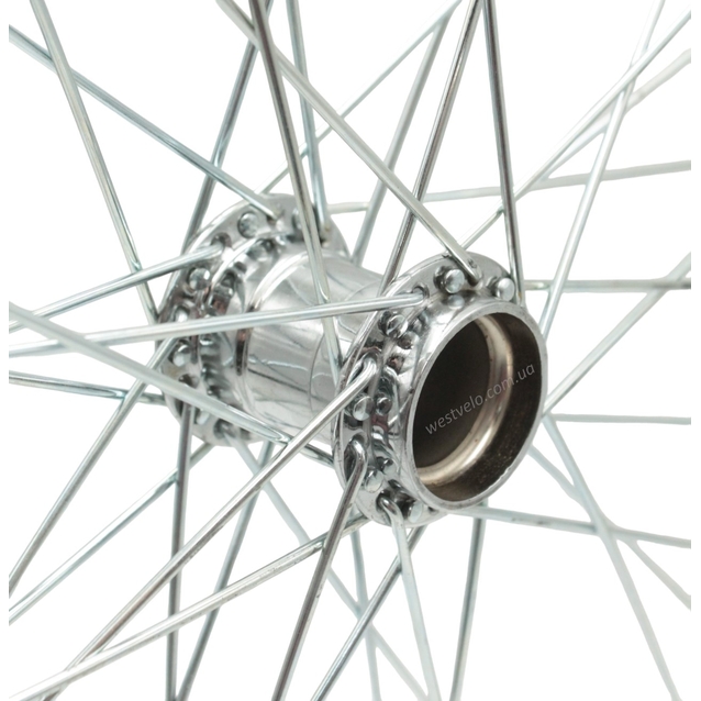 Колесо 28. зад, обід нікель, спиця 3мм, стакан фото westvelo.com