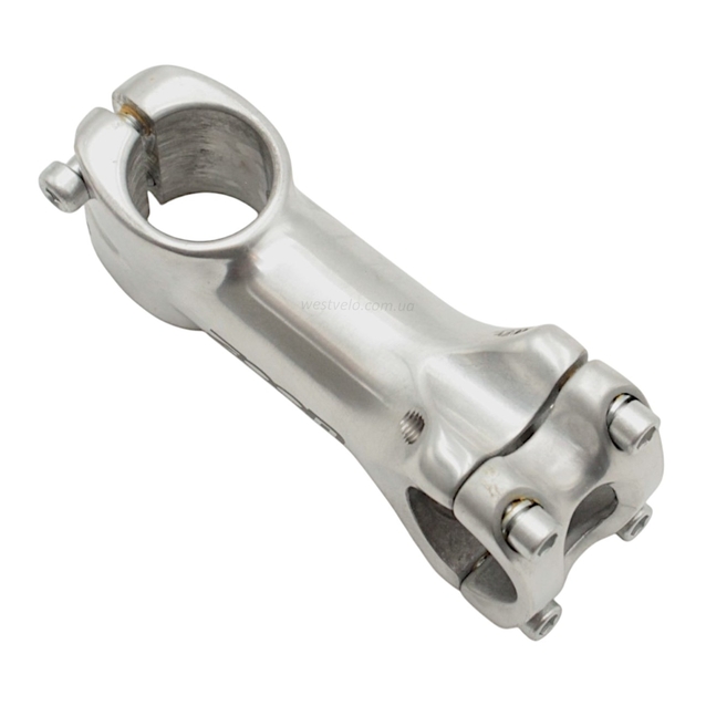 Винос руля на безрізьбову вилку AL. Ø28.6-Ø31.8мм, L-90мм, ZOOM С369-8 (H1506A) круглий срібний фото westvelo.com