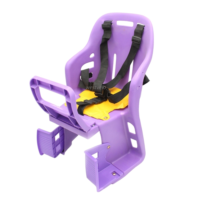 Крісло дитяче, пластик, на зад. багажник, "JLD" з м'ягкою підкладкою, фіолетове фото westvelo.com