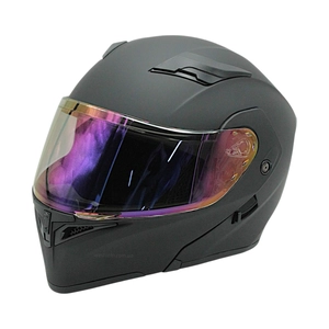 Мото шолом, трансформер (S) "92" чорний матовий, вмонтовані окуляри