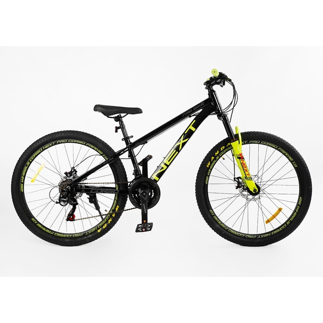 Велосипед 26 AL Corso «NEXT» NX-26400 алюміній 13", (к-т SHIMANO) чорно-жовтий фото westvelo.com