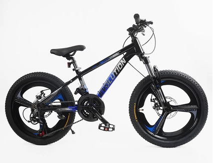 Велосипед 20 AL Corso «EVOLUTION» EV-20912 алюміній 11", (к-т SHIMANO) чорно-синій