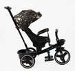 Дитячий велосипед 3-кол з батьківською ручкою, з даш, PU BestTrike «OSCAR» 6390/16-098 чорно-золотий, поворотне сидіння, складне кермо, кошик, телескопічна ручка фото westvelo.com