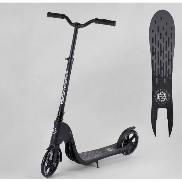 Самокат дитячий 2-х колісний, PU Best Scooter BS 72378 чорний, Ø200mm, AL+ST фото westvelo.com